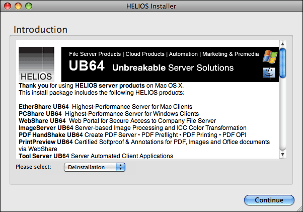 HELIOS Installer (OS X) – Introduction